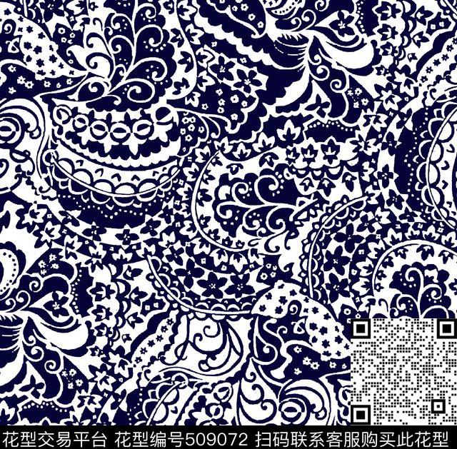窗帘家纺面料传统印花华亿平台下载（图片编号: 509072） - 瓦栏（Walan）