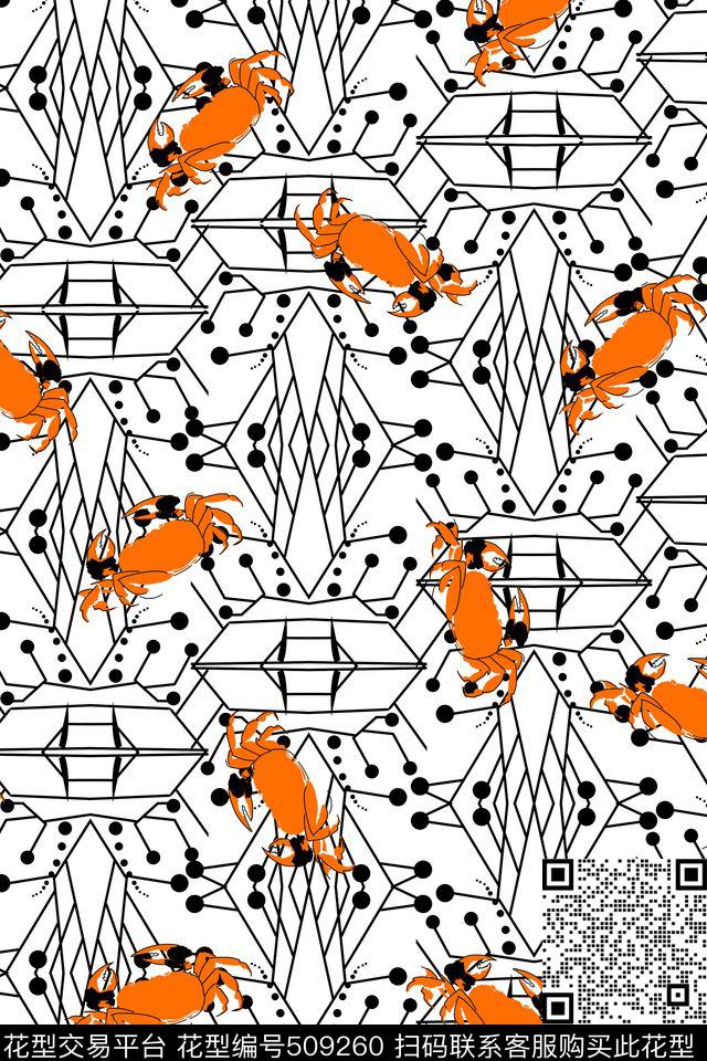 几何点子线条传统印花华亿平台下载（图片编号: 509260） - 瓦栏（Walan）