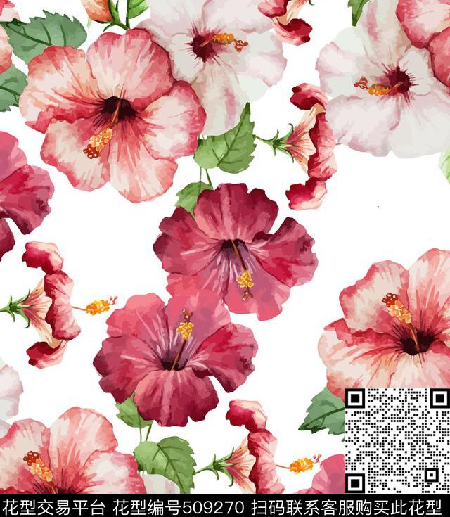 百合花花卉花朵花蕊数码印花华亿平台下载（图片编号: 509270） - 瓦栏（Walan）