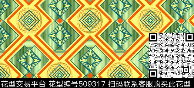 非洲印花民族风格几何图形传统印花华亿平台下载（图片编号: 509317） - 瓦栏（Walan）