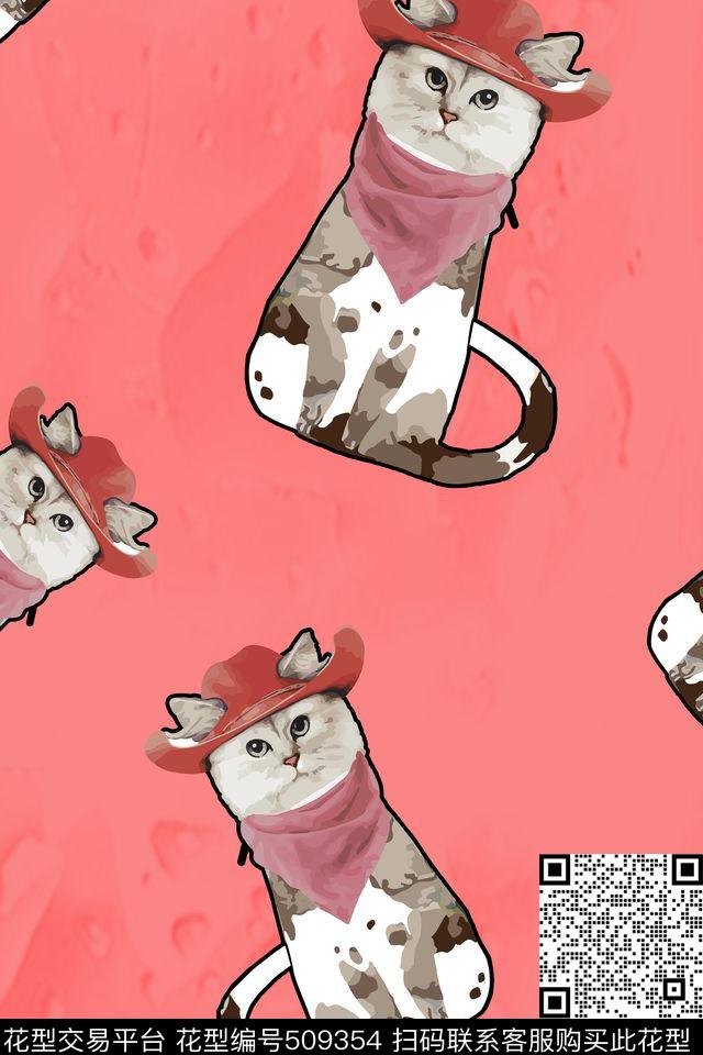 复古卡通流行时尚数码印花华亿平台下载（图片编号: 509354） - 瓦栏（Walan）