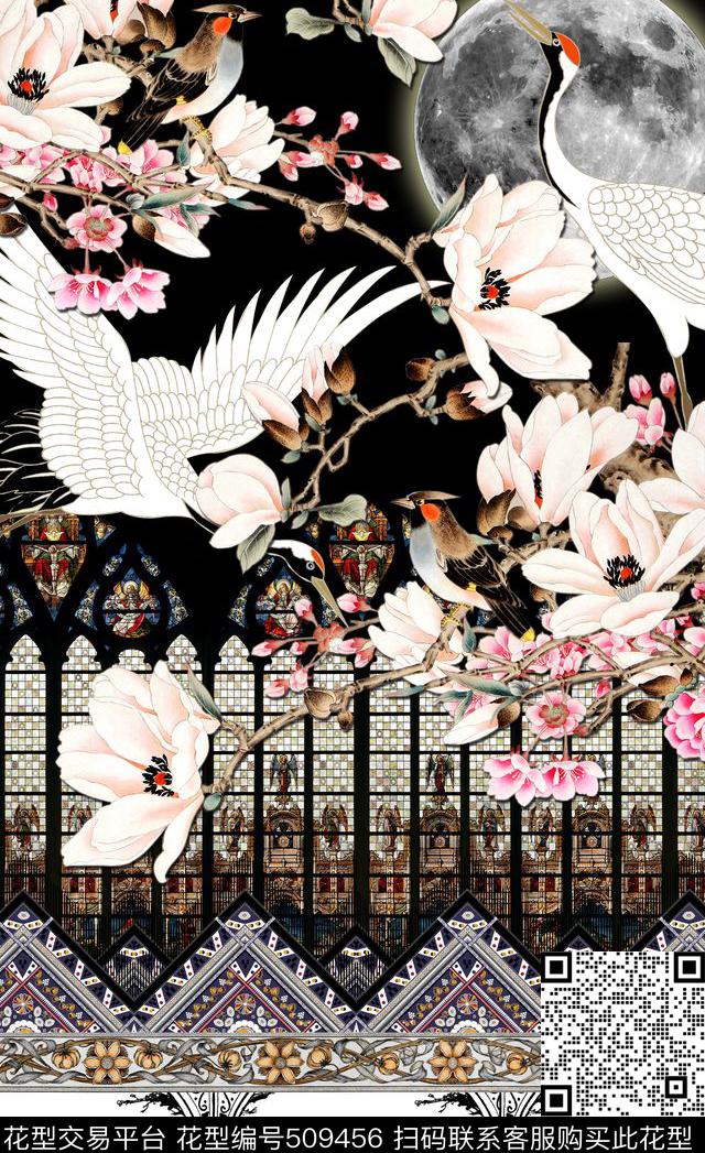 潮流时尚大牌定位动物数码印花华亿平台下载（图片编号: 509456） - 瓦栏（Walan）