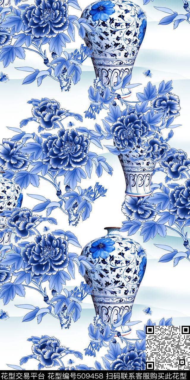 MAX-中国风民族风流行时尚数码印花华亿平台下载（图片编号: 509458） - 瓦栏（Walan）