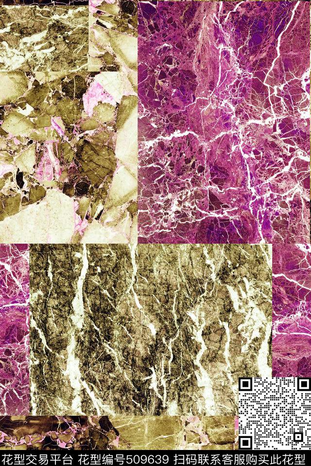 抽象大理石天然大理石拼接华亿平台数码印花华亿平台下载（图片编号: 509639） - 瓦栏（Walan）