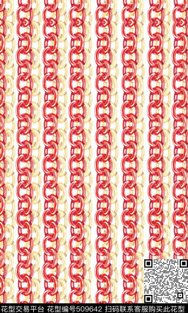 纯色简约轻奢金属链条数码印花华亿平台下载（图片编号: 509642） - 瓦栏（Walan）