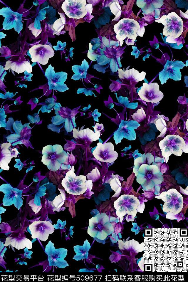 时尚潮流小清新数码印花华亿平台下载（图片编号: 509677） - 瓦栏（Walan）