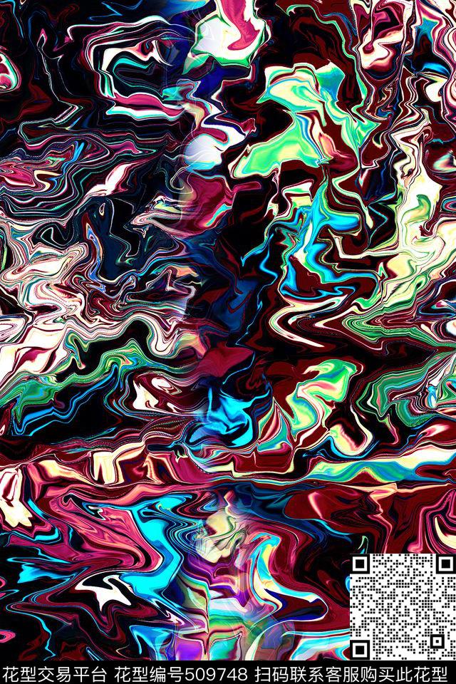 潮流机理时尚数码印花华亿平台下载（图片编号: 509748） - 瓦栏（Walan）