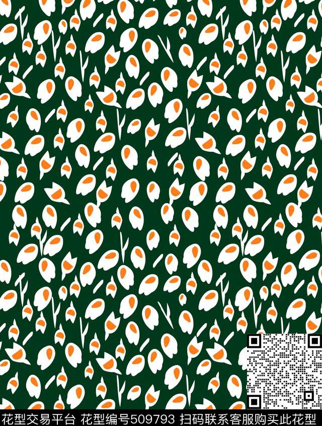 男装女装小花传统印花华亿平台下载（图片编号: 509793） - 瓦栏（Walan）