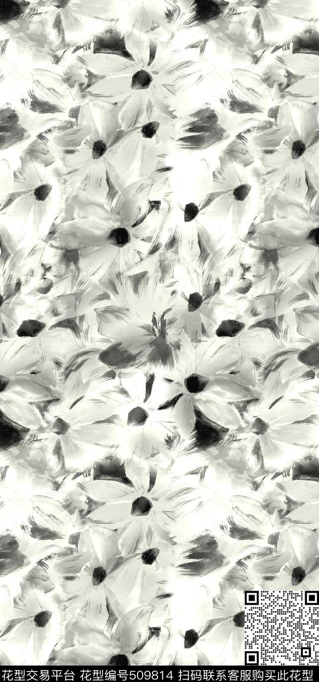 花卉休闲时尚圆点传统印花华亿平台下载（图片编号: 509814） - 瓦栏（Walan）