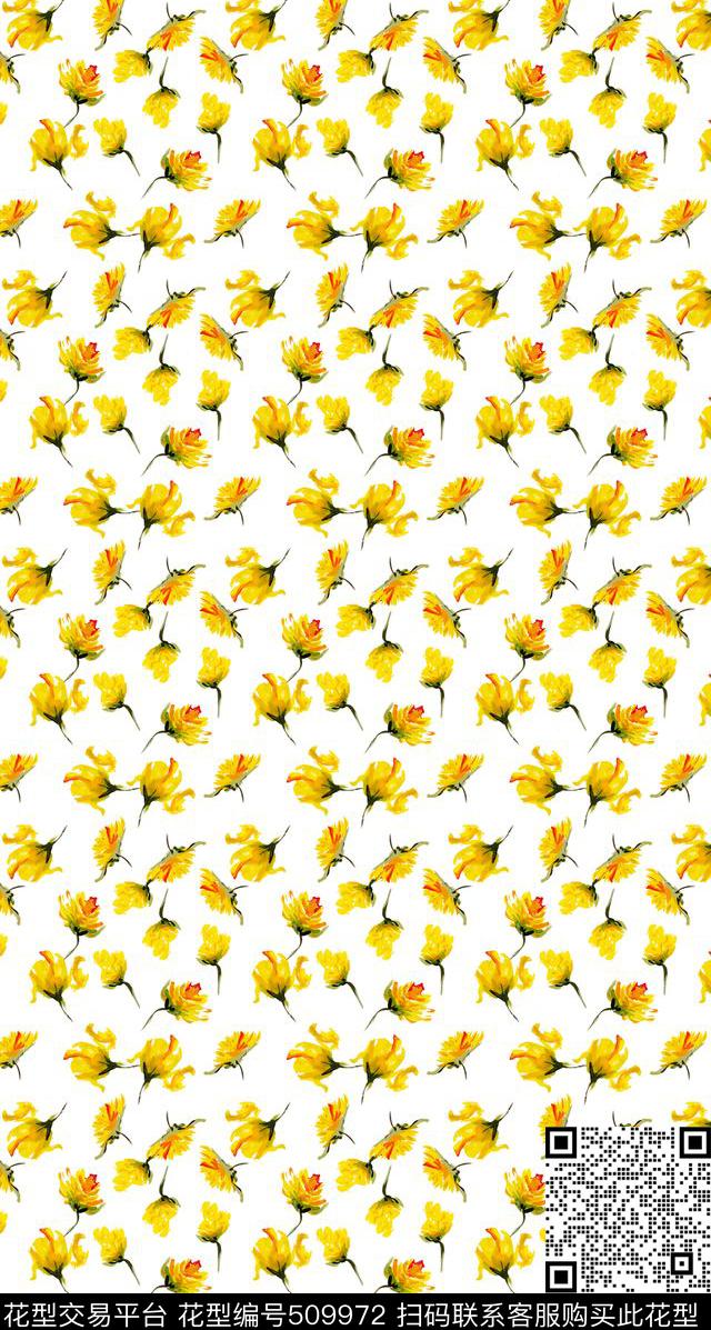 休闲田园森女数码印花华亿平台下载（图片编号: 509972） - 瓦栏（Walan）