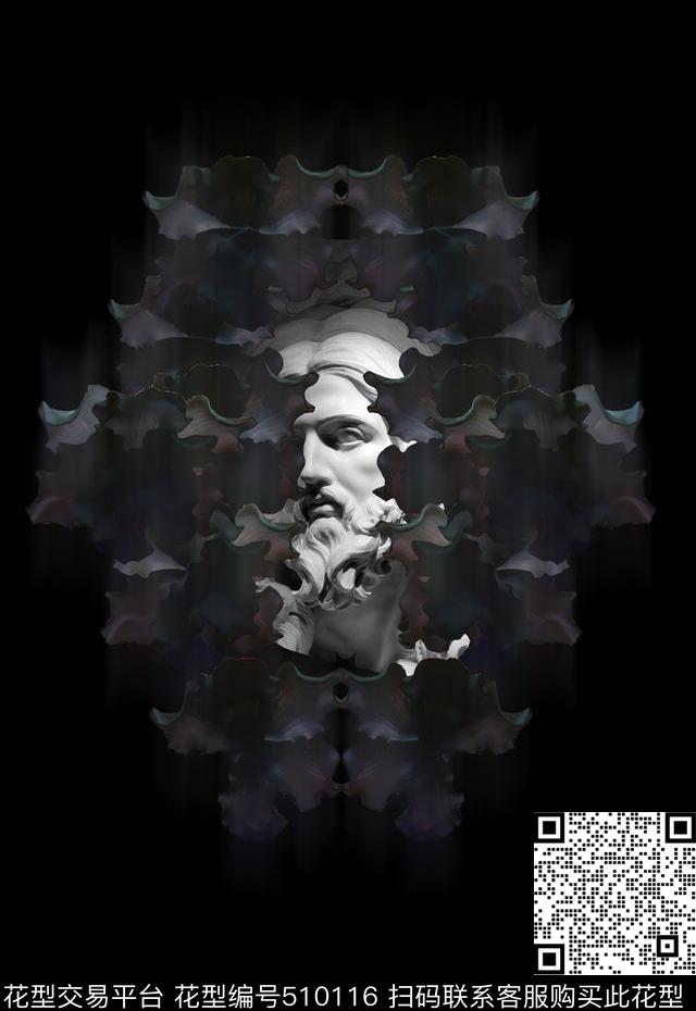 潮流时尚定位耶稣男装个性印花数码印花华亿平台下载（图片编号: 510116） - 瓦栏（Walan）