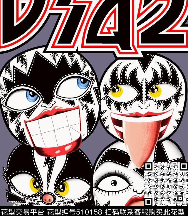 休闲清新分色传统印花华亿平台下载（图片编号: 510158） - 瓦栏（Walan）