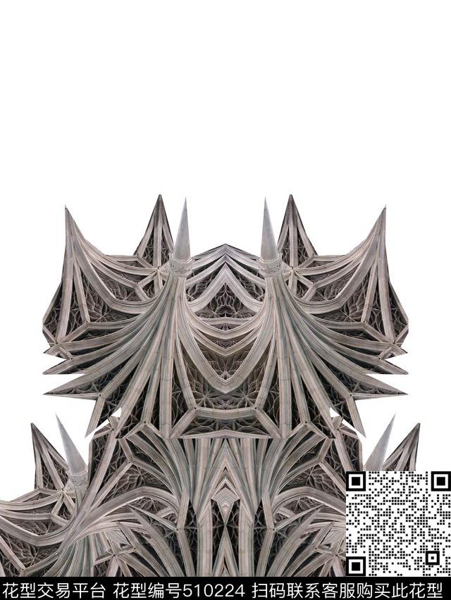 解构形态潮流男装华亿平台数码印花华亿平台下载（图片编号: 510224） - 瓦栏（Walan）