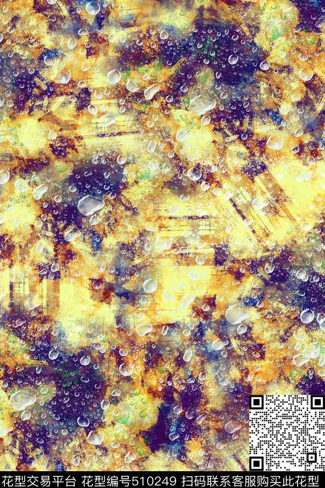 休闲抽象肌理数码印花华亿平台下载（图片编号: 510249） - 瓦栏（Walan）