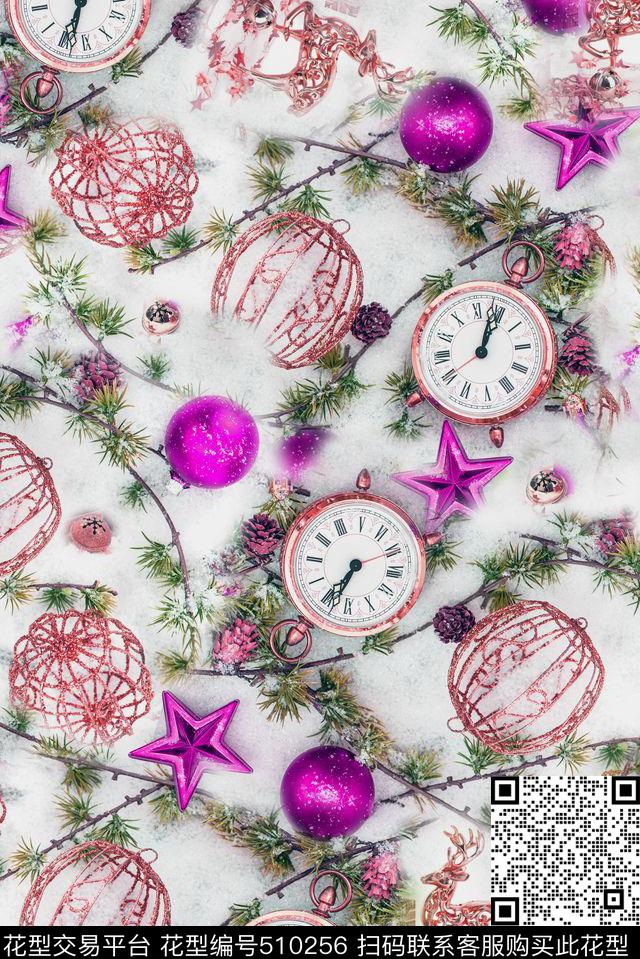 休闲圣诞节日素材数码印花华亿平台下载（图片编号: 510256） - 瓦栏（Walan）