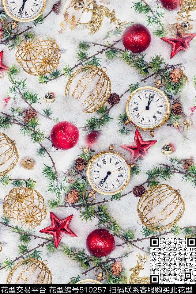休闲圣诞节日素材数码印花华亿平台下载（图片编号: 510257） - 瓦栏（Walan）