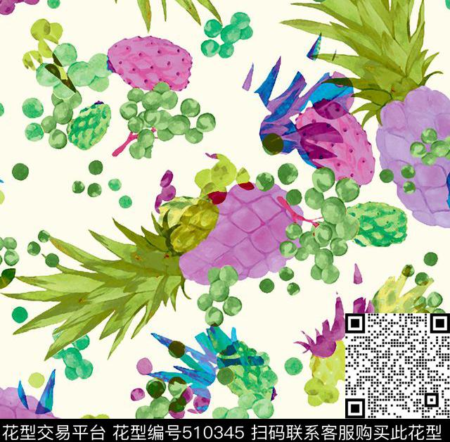 原创植物优雅数码印花华亿平台下载（图片编号: 510345） - 瓦栏（Walan）