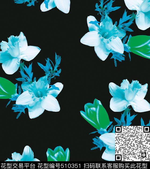 原创花卉优雅传统印花华亿平台下载（图片编号: 510351） - 瓦栏（Walan）