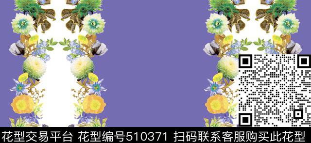 原创花卉优雅数码印花华亿平台下载（图片编号: 510371） - 瓦栏（Walan）