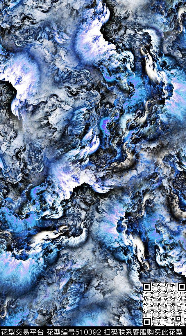 创意抽象炫彩数码印花华亿平台下载（图片编号: 510392） - 瓦栏（Walan）