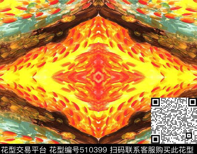 抽象肌理流行数码印花华亿平台下载（图片编号: 510399） - 瓦栏（Walan）