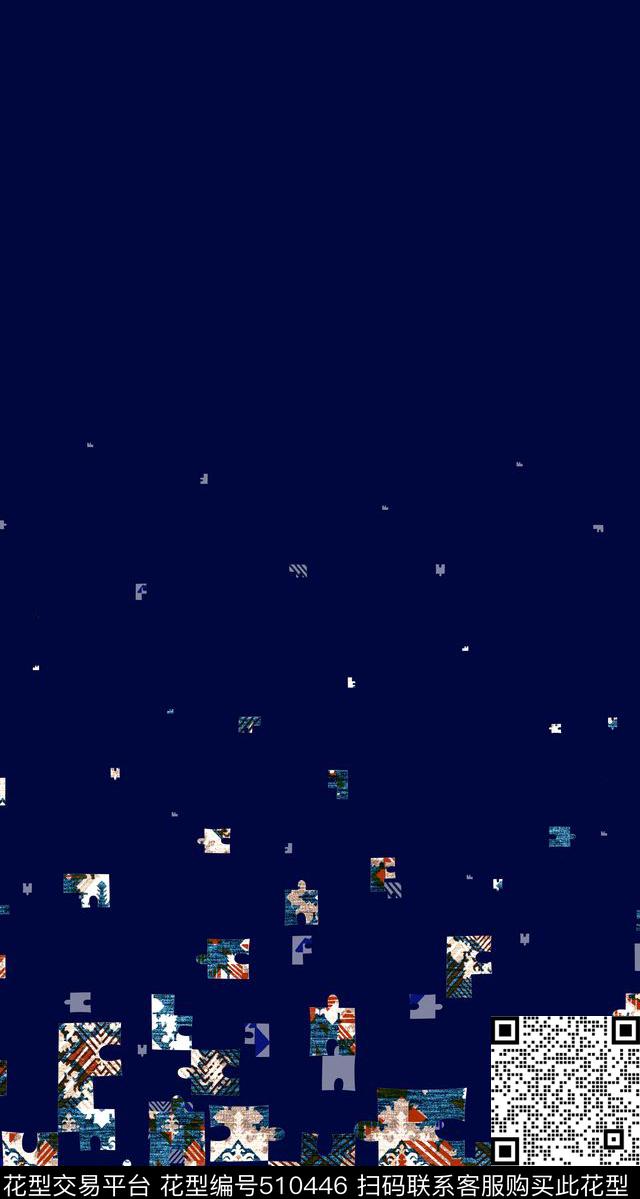 几何渐变云纹数码印花华亿平台下载（图片编号: 510446） - 瓦栏（Walan）