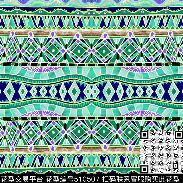 现代几何时装传统印花华亿平台下载（图片编号: 510507） - 瓦栏（Walan）