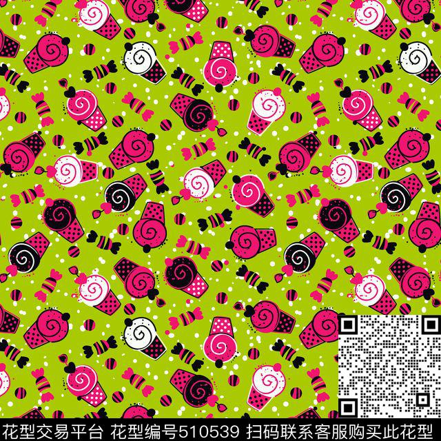 童装卡通糖果冰淇淋童装面料华亿平台传统印花华亿平台下载（图片编号: 510539） - 瓦栏（Walan）