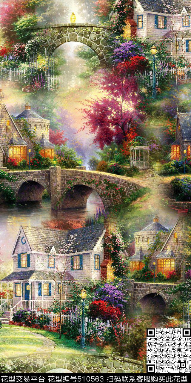 复古欧式托马斯油画数码印花华亿平台下载（图片编号: 510563） - 瓦栏（Walan）