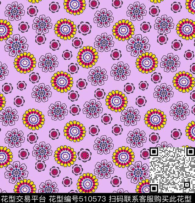 童装卡通太阳花童装面料华亿平台传统印花华亿平台下载（图片编号: 510573） - 瓦栏（Walan）