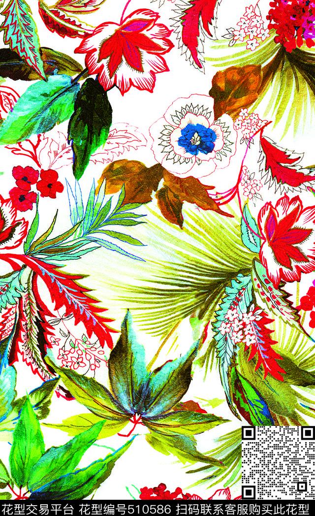 流行时尚女装印花华亿平台下载（图片编号: 510586） - 瓦栏（Walan）