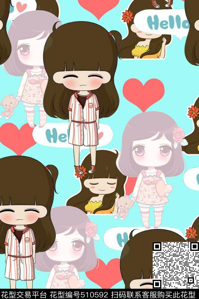 创意服装面料T恤创意设计图案传统印花华亿平台下载（图片编号: 510592） - 瓦栏（Walan）