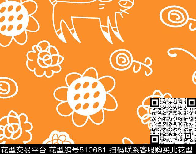 现代几何猫传统印花华亿平台下载（图片编号: 510681） - 瓦栏（Walan）