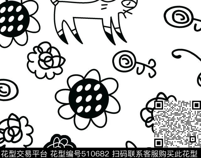 现代几何猫传统印花华亿平台下载（图片编号: 510682） - 瓦栏（Walan）