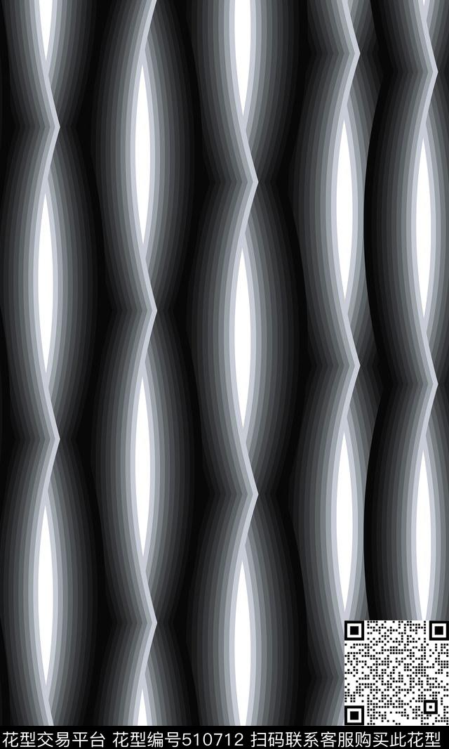 黑白炫酷科技感金属机理渐变色块传统印花华亿平台下载（图片编号: 510712） - 瓦栏（Walan）