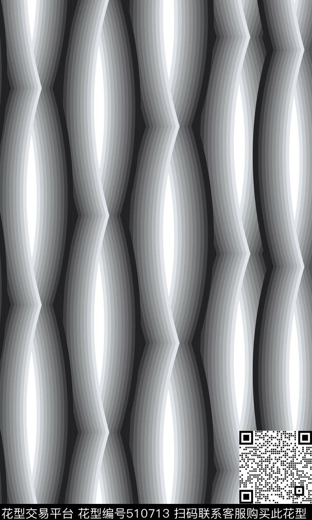 黑白炫酷科技感金属机理渐变色块传统印花华亿平台下载（图片编号: 510713） - 瓦栏（Walan）