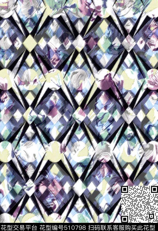 布料纹理几何休闲时尚数码印花华亿平台下载（图片编号: 510798） - 瓦栏（Walan）