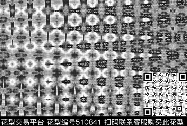 抽象几何线条数码印花华亿平台下载（图片编号: 510841） - 瓦栏（Walan）