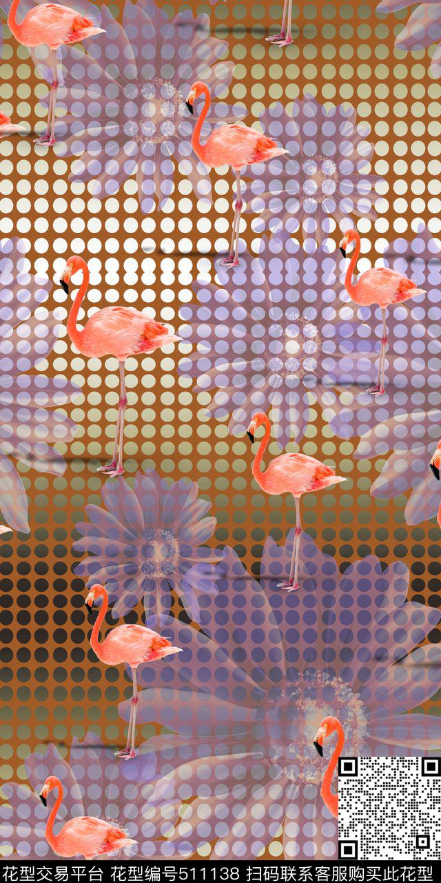 休闲花卉动物数码印花华亿平台下载（图片编号: 511138） - 瓦栏（Walan）