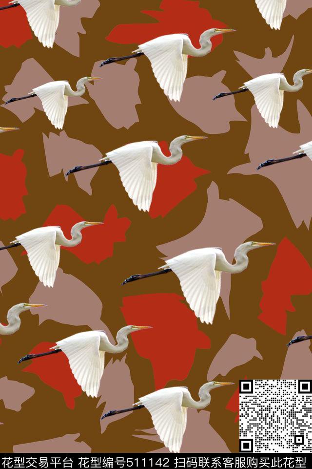 休闲动物不规则几何图形数码印花华亿平台下载（图片编号: 511142） - 瓦栏（Walan）