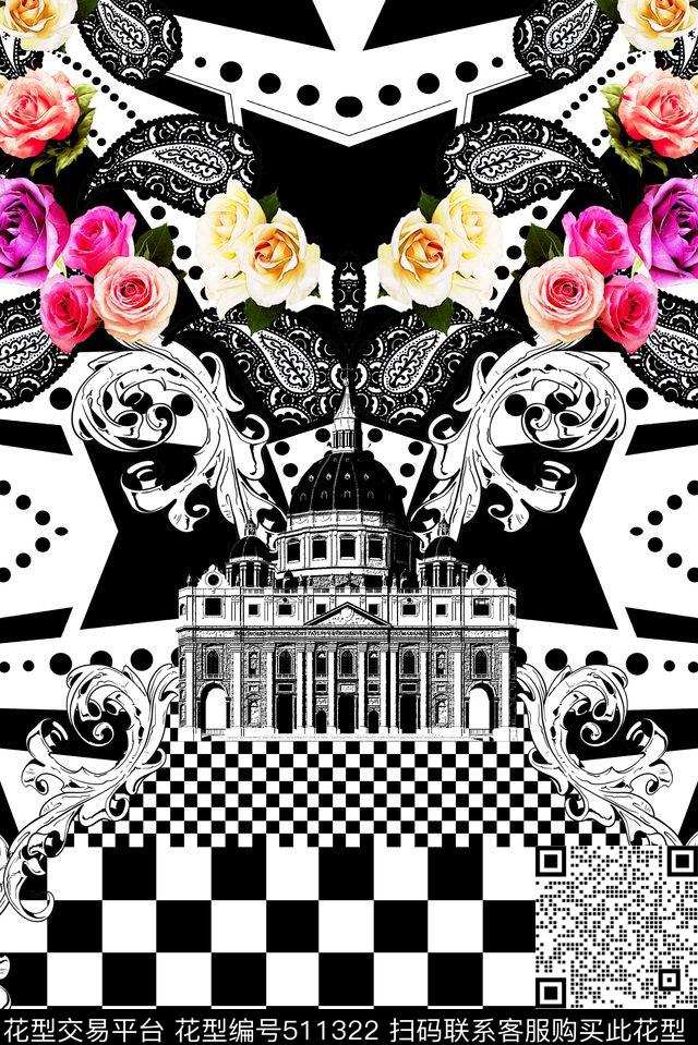 复古民族欧式数码印花华亿平台下载（图片编号: 511322） - 瓦栏（Walan）