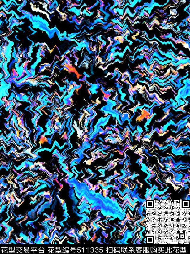 效果肌理水墨数码印花华亿平台下载（图片编号: 511335） - 瓦栏（Walan）