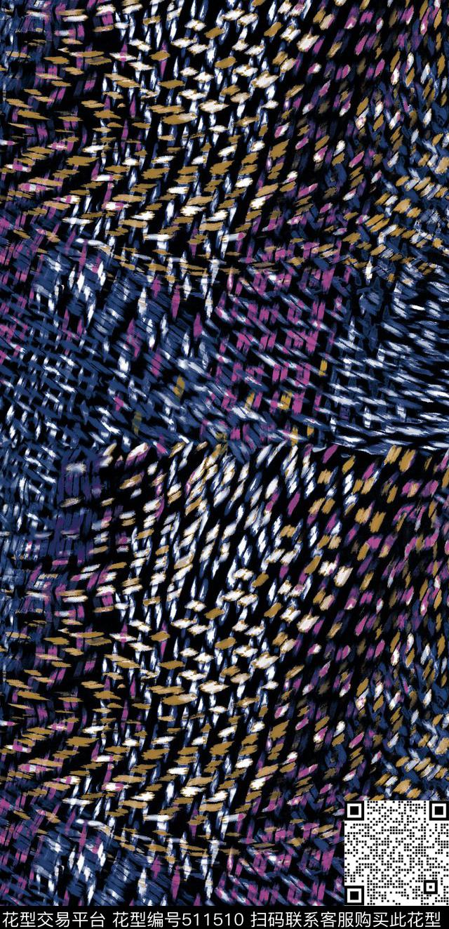 抽象波浪笔刷户外休闲数码印花华亿平台下载（图片编号: 511510） - 瓦栏（Walan）