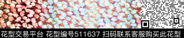 原创花卉优雅数码印花华亿平台下载（图片编号: 511637） - 瓦栏（Walan）