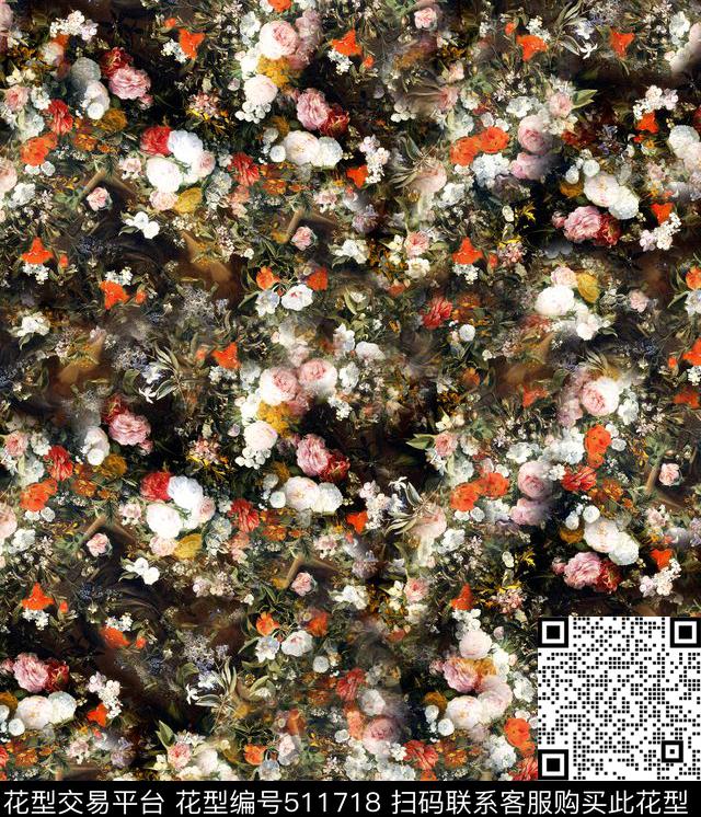 小碎花欧美大牌数码印花华亿平台下载（图片编号: 511718） - 瓦栏（Walan）