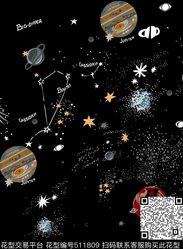 华伦天奴星座时尚数码印花华亿平台下载（图片编号: 511809） - 瓦栏（Walan）