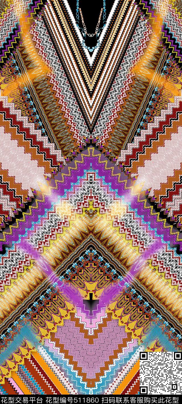 现代花卉组合数码印花华亿平台下载（图片编号: 511860） - 瓦栏（Walan）