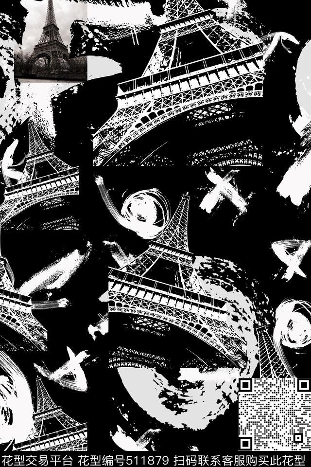 复古建筑字母传统印花华亿平台下载（图片编号: 511879） - 瓦栏（Walan）