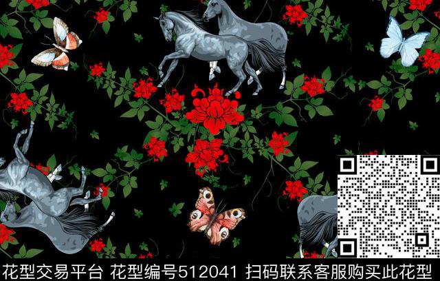 2016年春夏花卉蝴蝶数码印花华亿平台下载（图片编号: 512041） - 瓦栏（Walan）