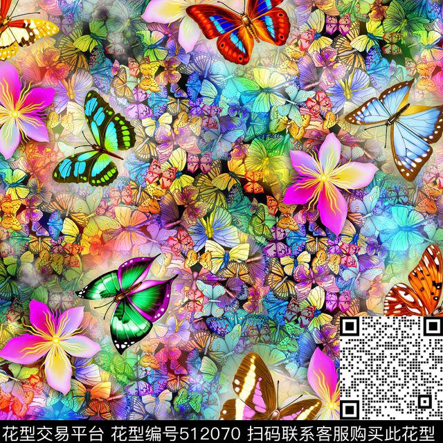 抽象大方动物纹数码印花华亿平台下载（图片编号: 512070） - 瓦栏（Walan）